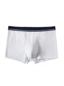4 piezas Boxers casuales sólidos y sencillos con parches para hombre - Multicolor - Ver 3