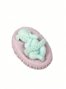 1pc Baby Shape DIY Silicone Mold, Sleep Baby Design Silicone Mold For DIY - White - View 9