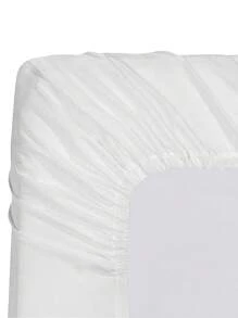 1 tấm ga trải giường màu trơn, tấm bảo vệ nệm, mềm mại và thoáng khí, phù hợp với giường đơn, giường đôi, giường cỡ Queen, giường cỡ King, bộ đồ dùng giường ngủ thiết yếu cho gia đình và ký túc xá. - trắng - Xem 6