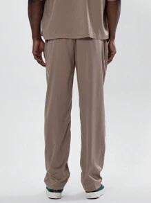 Musero Straight Leg Trousers - Brown - View 4