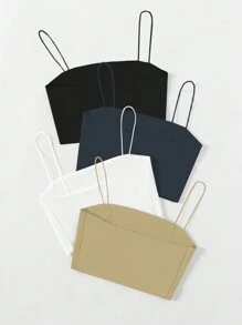 Sweetra Camisola de mujer de unicolor, de estilo minimalista, moda casual diaria - Multicolor - Ver 2