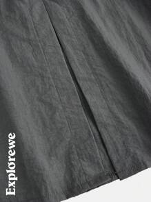 SHEIN 少女纯色简约休闲日常吊带背心连衣裙 - 灰色 - 查看 7