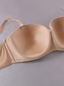 2pcs Plus Size Women Contrast Lace Comfortable Underwire Lingerie Bra Set - Multicolor - View 7