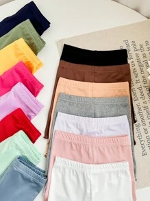 15件套女婴休闲纯色松紧腰针织短裤，夏季 - 彩色 - 查看 5