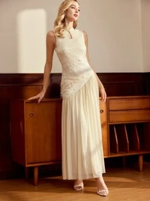 Vintamour 复古优雅女装 新款中式刺绣旗袍 立领无袖A字裙 休闲连衣裙 情人节度假服装 女士夏季服装 情人节女士白色连衣裙 白色连衣裙 女士生日连衣裙 女士连衣裙 优雅婚礼宾客礼服女士情人节 女士夏季连衣裙 女士正式连衣裙 舞会礼服 女士生日服装 情人节连衣裙 情人节 - 杏色 - 查看 5