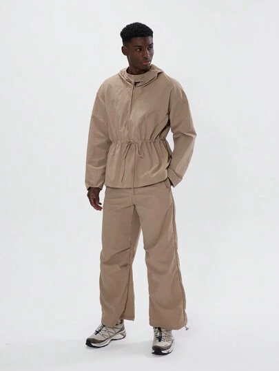 Musero Pantalones de paracaídas con cuerda de goma elástica