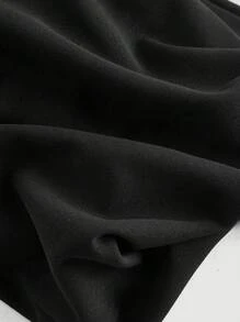 SHEIN MOD بدلة نسائية بدون أكمام وياقة مزخرفة وقماش ملون مع فيونكة وردية كبيرة، بدلة، رأس السنة، عيد الحب