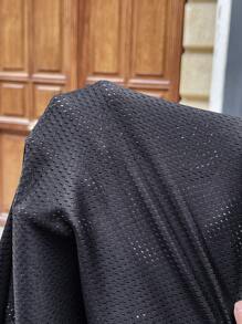 Manfinity VCAY 男士数码印花宽松针织短袖T恤套装，适合夏季 - 黑色 - 查看 6