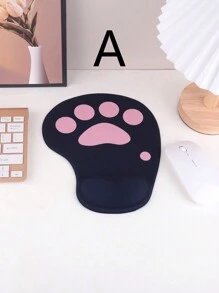 1 件猫爪鼠标垫腕托 - 3D 鼠标腕垫 9 * 7.6 英寸/22.86 * 19.3 厘米，带凝胶填充支架，符合人体工程学的游戏鼠标垫，舒适的表面，防滑底座，可用作办公用品，返回学校 - 彩色 - 查看 5