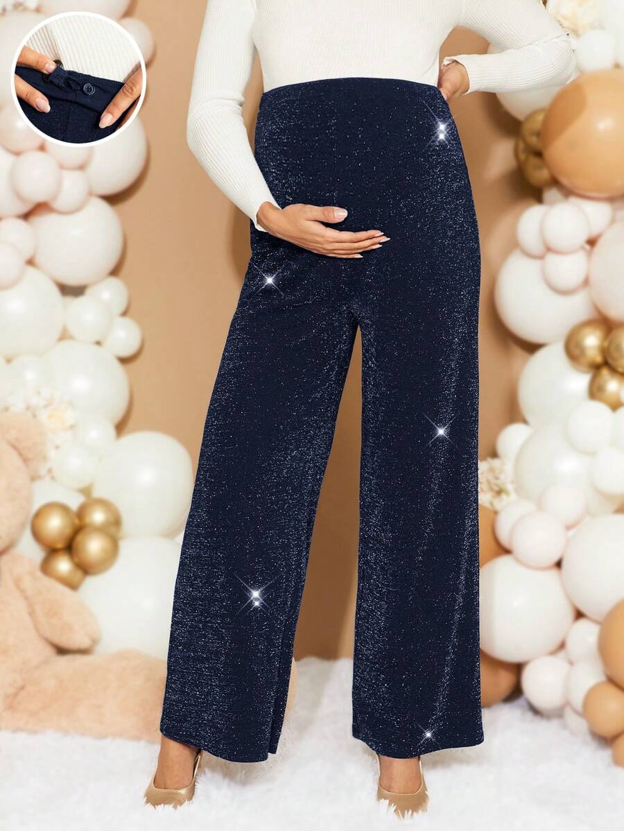 Loomaby 孕妇可调节腰部裤，宽松优雅款式