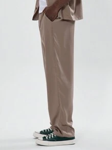 Musero Straight Leg Trousers - Brown - View 3