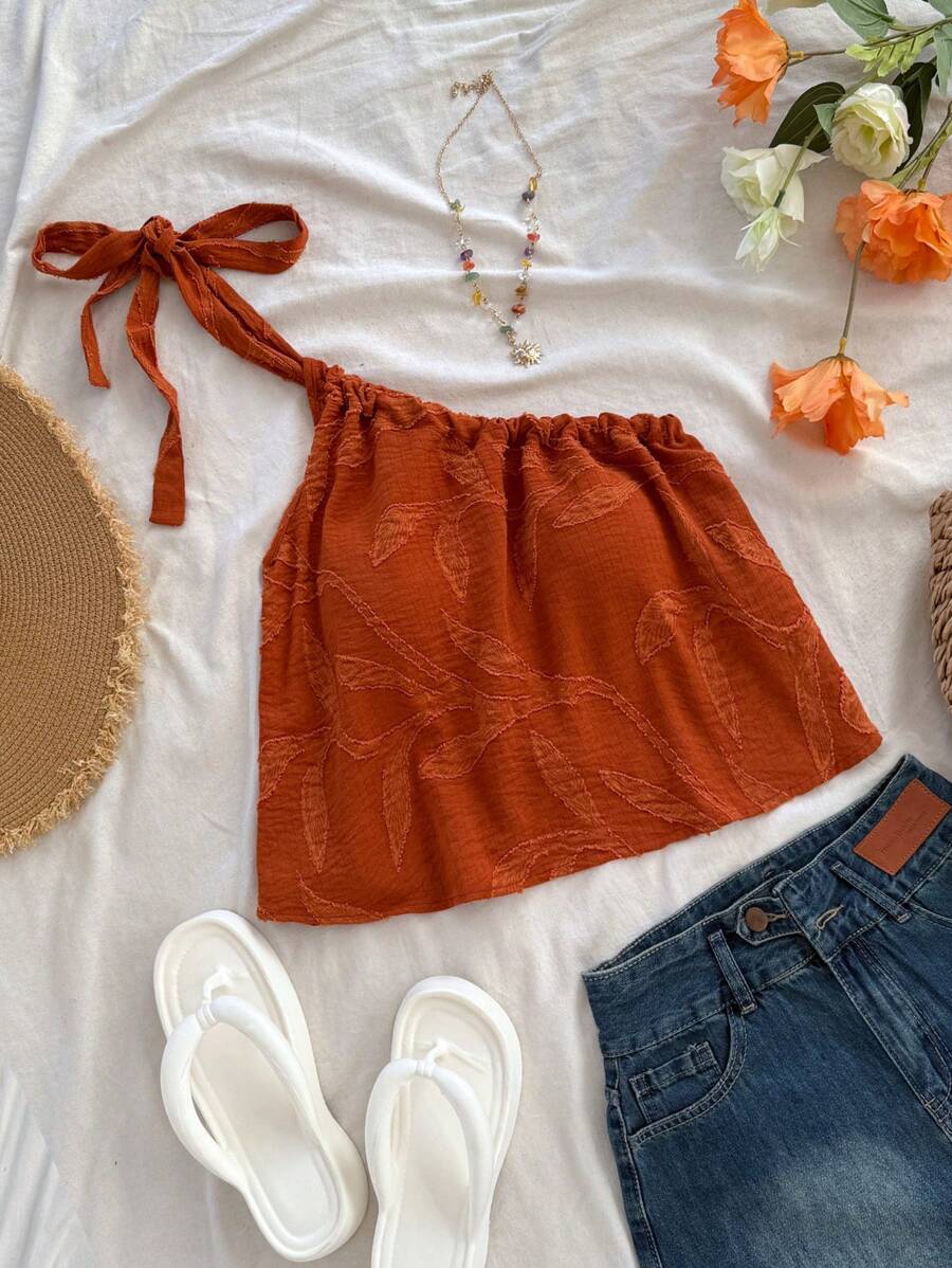 Soleia 女士衬衫 - 珊瑚橙 - 查看 1