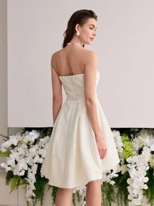 MOTF Soiréza JACQUARD TROMPETENROCK RÖHRENKLEID - Beige - Übersicht 7
