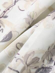 DAZY 1pc Women's Floral Ruffles A-Line Skirt - Purple - View 7