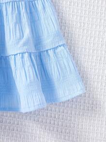 SHEIN Vestido de tirantes azul lindo de verano para bebé niña para vacaciones