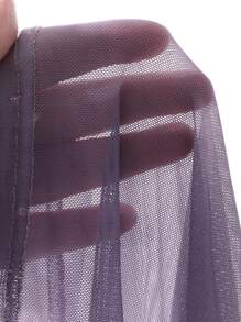 DAZY Dames Zomer Nieuwe Off Shoulder Sheer Mesh Tie Dye Blouse, Vakantiekleding