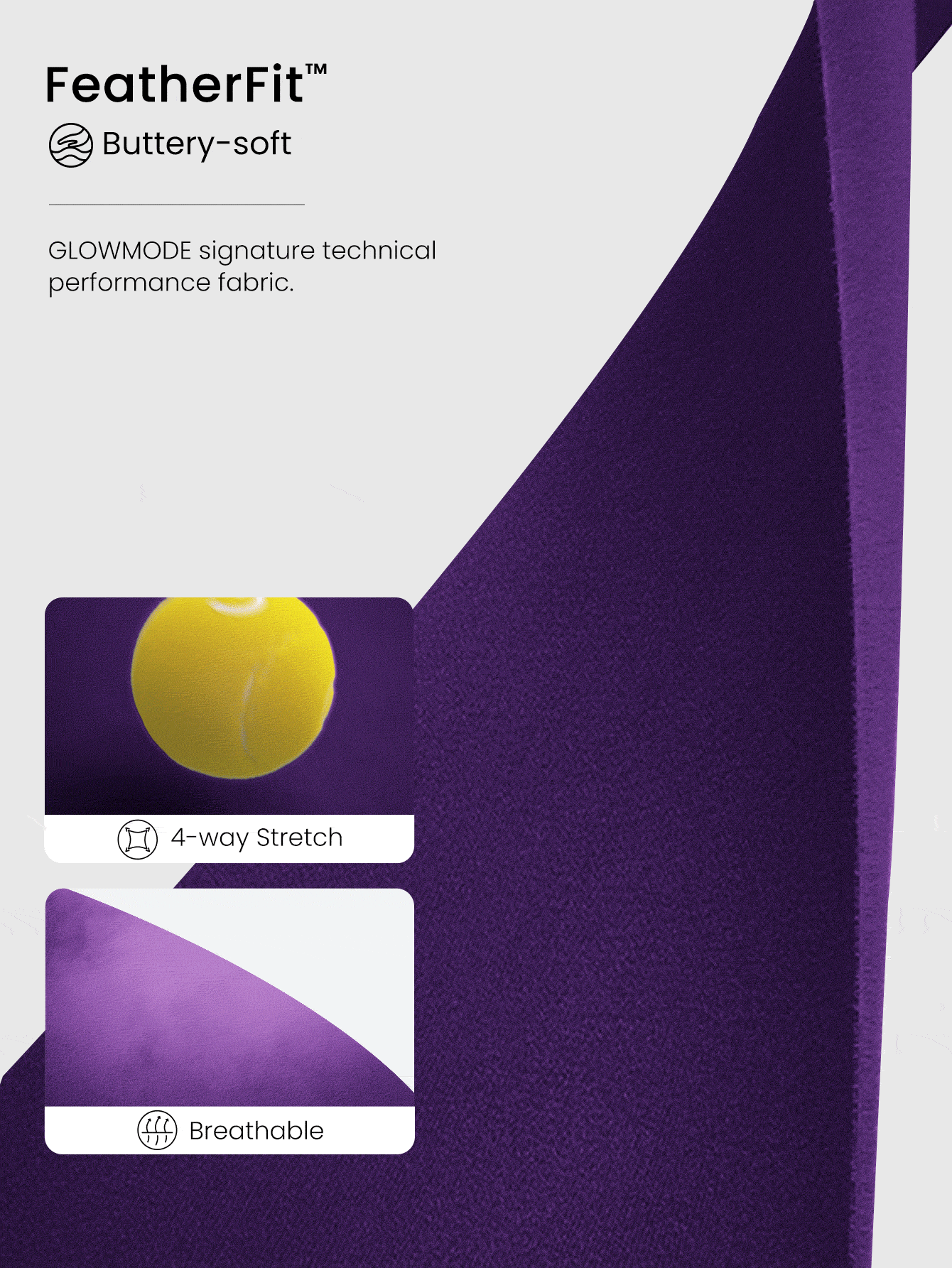 GLOWMODE Quần short đạp xe chống trượt FeatherFit™ 10" dành cho người đi xe đạp, quần chạy bộ tập luyện mùa hè tác động thấp - Màu tím  Violet - Xem 6