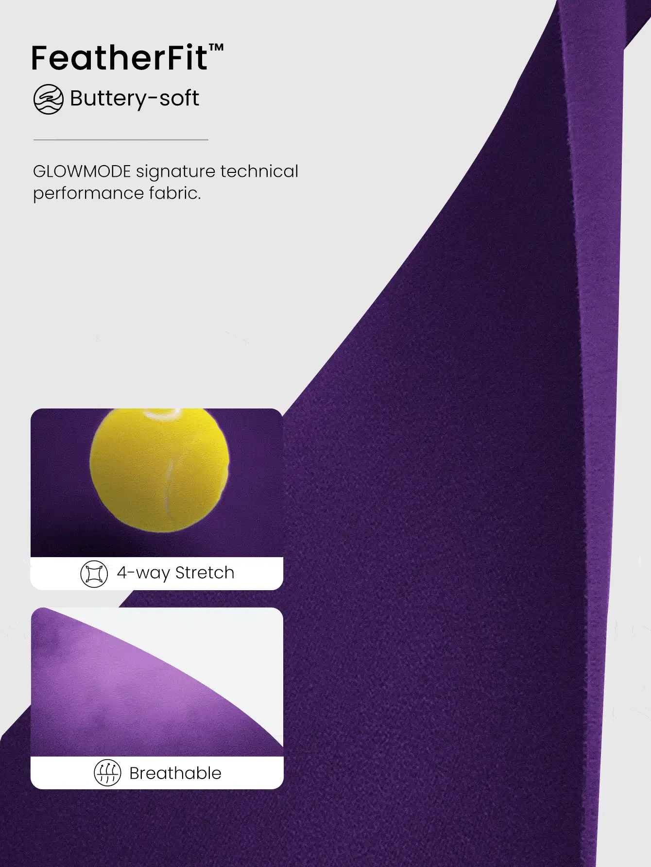 GLOWMODE Quần short đạp xe chống trượt FeatherFit™ 10" dành cho người đi xe đạp, quần chạy bộ tập luyện mùa hè tác động thấp - Màu tím  Violet - Xem 6