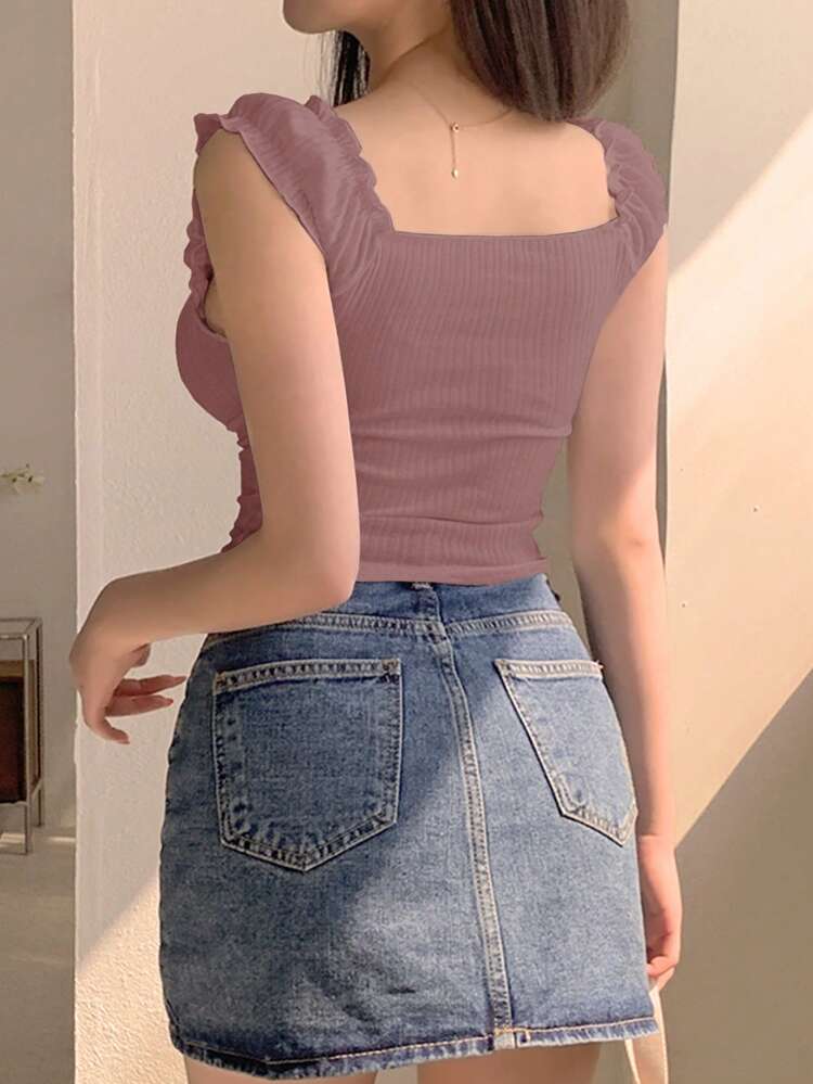 Women Ruched Camisole Top, Versatile Tight-Fitting Cami Top