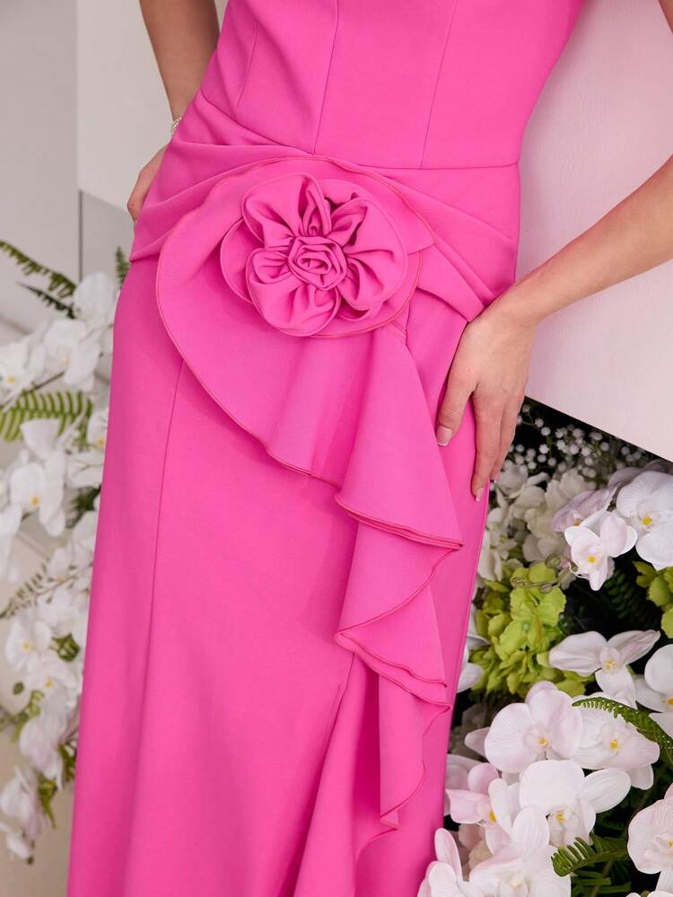 MOTF Soiréza STEREO FLORAL BIAS CUT COCKTAIL DRESS