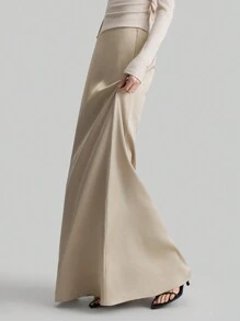 Ontre 2025 女士卡其色半身裙，百搭优雅，适合海滩、度假、毕业典礼、办公室、茶会和休闲场合，夏季和秋季