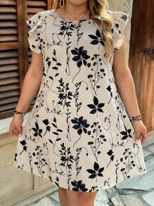 SHEIN VCAY Đầm thường ngày đơn giản thanh lịch cỡ lớn - Nhiều màu - Xem 3