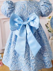 SHEIN 适合年轻女孩的简约时尚休闲日常连衣裙 - 彩色 - 查看 4