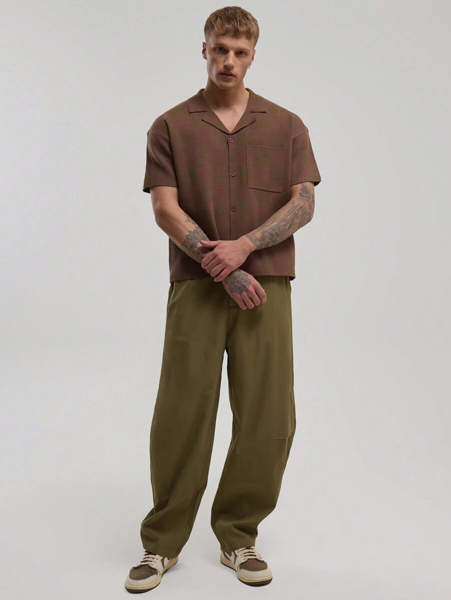 Musero 针织棋盘格纽扣上衣 - 彩色 - 查看 1