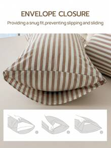 2/3件套100%纯棉麻混纺被套组（1个被套，1/2个枕套），不含填充物，适用于卧室、客房