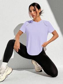 Core Rhythm Women's Round Neck Short Sleeve Simple Style Casual Sporty Outdoor T-Shirt & Tee Workout Tank Top Gym Shirts