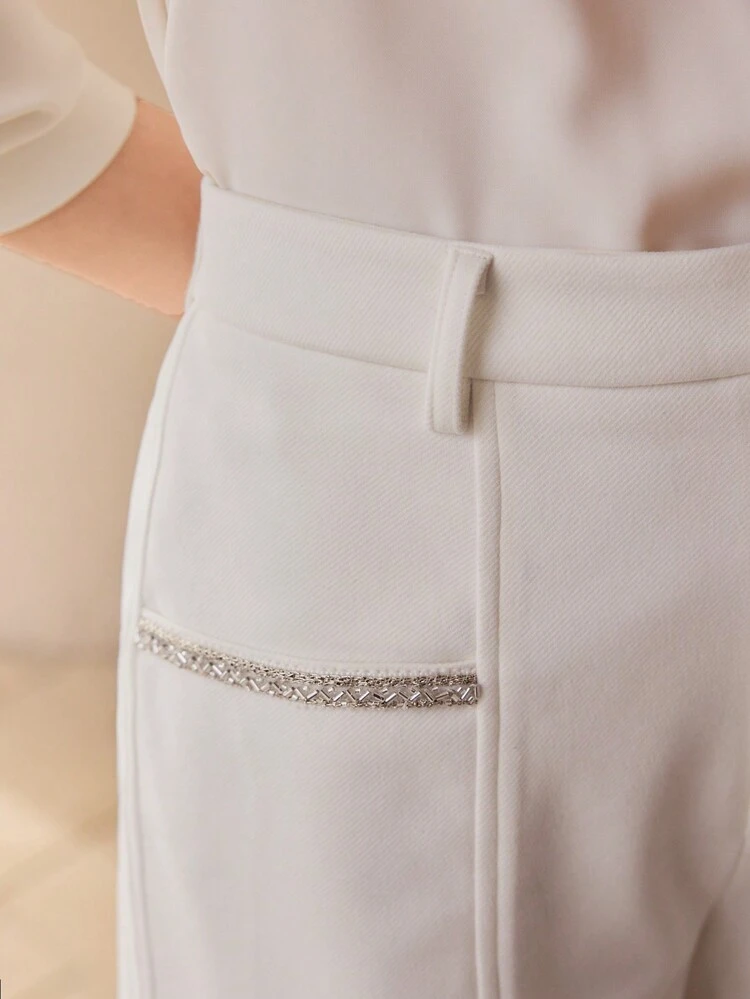 CONTRAST BINDING TAILORED SHORTS