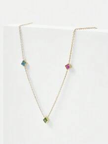 MOTF PREMIUM DÂY CHUYỀN ĐÁ CUBIC ZIRCONIA NHIỀU MÀU MÀU VÀNG - Nhiều màu - Xem 1