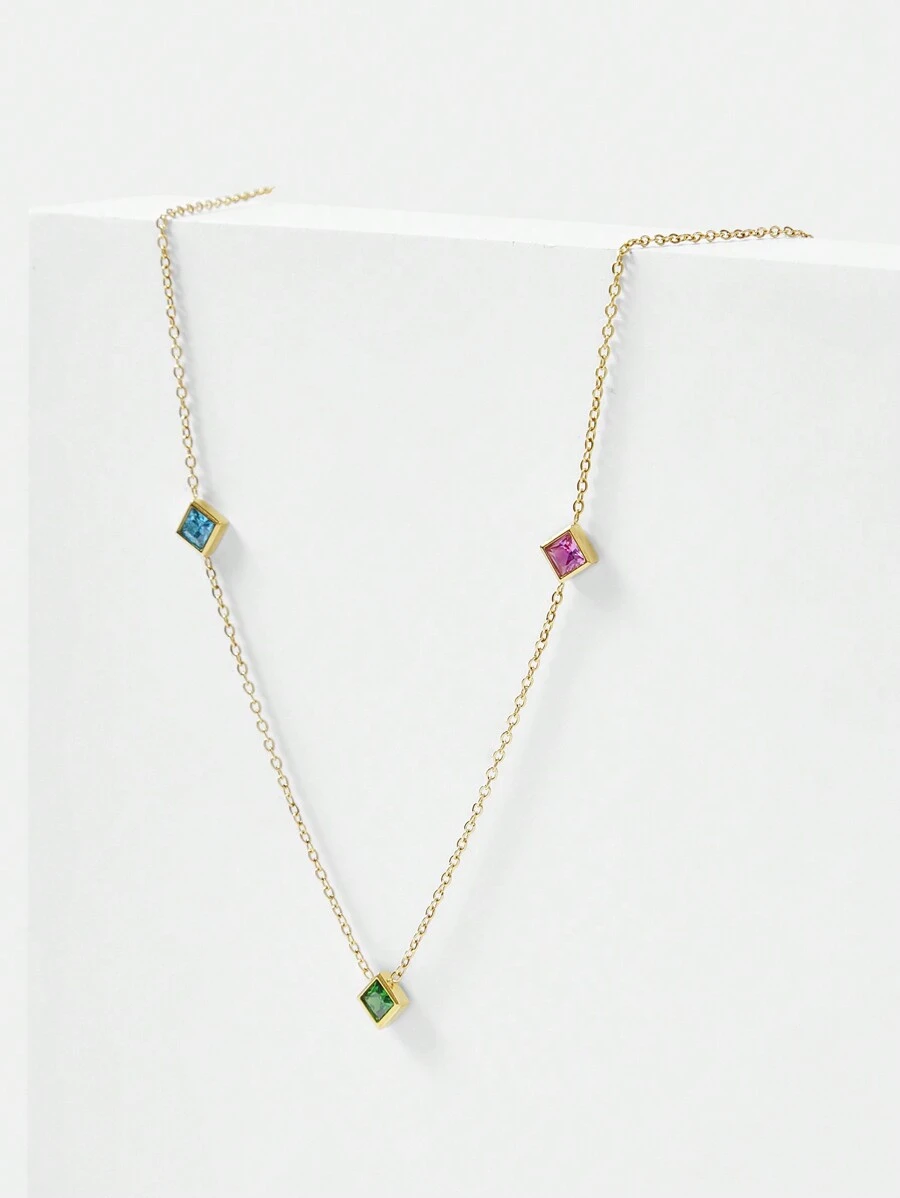 MOTF PREMIUM DÂY CHUYỀN ĐÁ CUBIC ZIRCONIA NHIỀU MÀU MÀU VÀNG - Nhiều màu - Xem 1