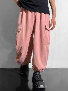 Tween Boy Casual 3D Cargo Pants - Pink - View 4