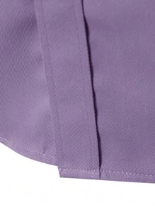 Calvornis Men's Solid Color Single Breasted Casual Long Sleeve Shirt For Autumn Men Casual Dress Shirts Men Dress Shirts Plain Men Shirts Men Clothing Shirts - Mauve Purple - View 6