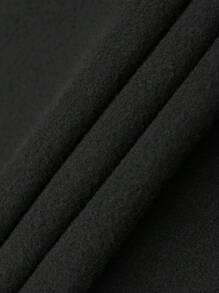 Manfinity EMRG 2pcs/Set Men Letter Flame Print Hoodie Sweatshirt And Flared Pants - Black - View 3