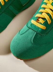 CUCCOO EASI 女士休闲撞色系带时尚运动鞋 - 綠色 - 查看 10