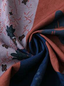 EMERY ROSE 女士休闲印花长袖宽松长衬衫