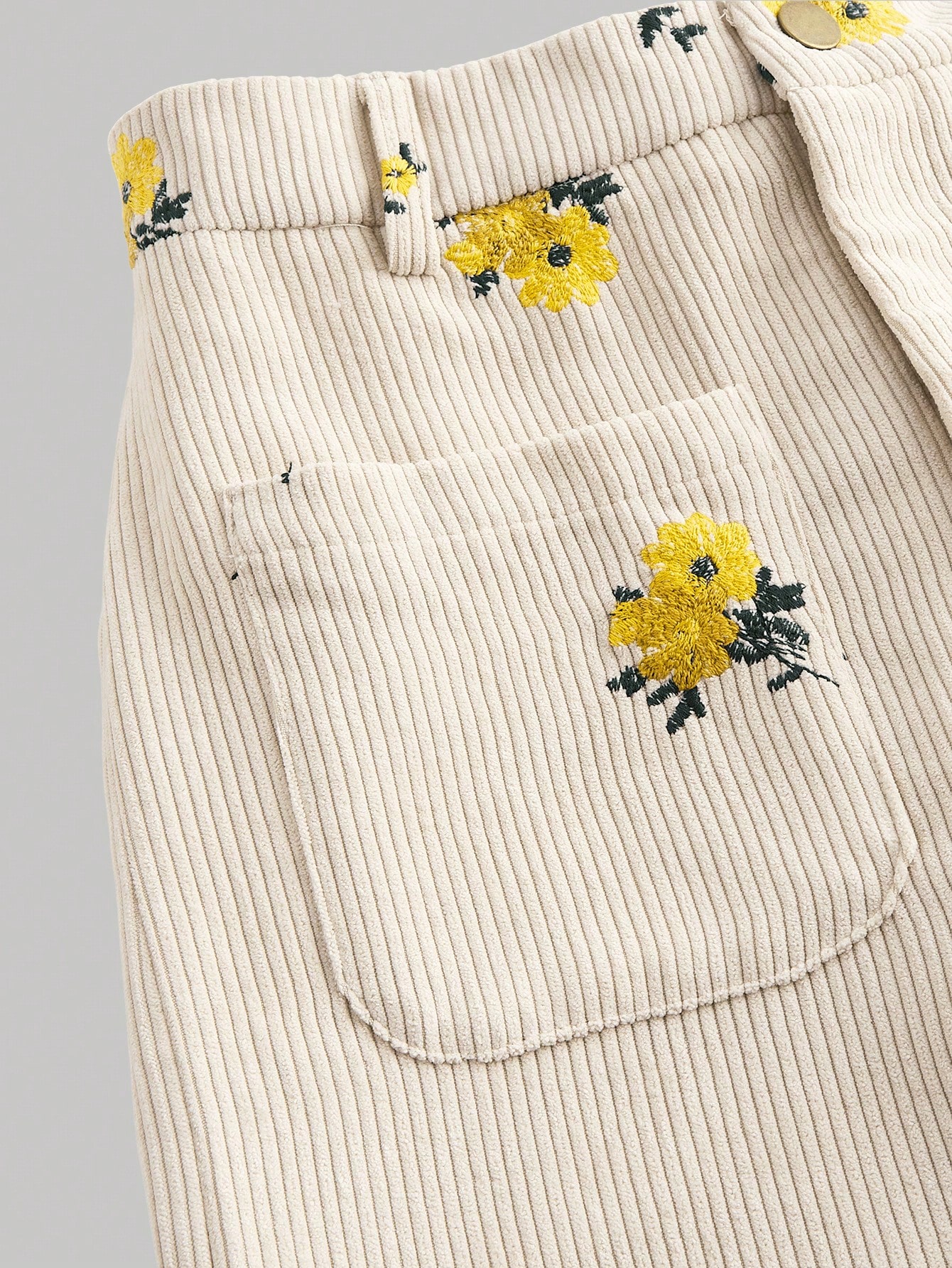 SHEIN MOD بنطلون نسائي طويل مستقيم من قماش مزرد مط...