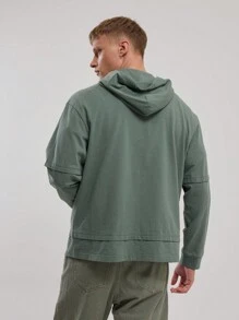 Musero 双层长袖连帽卫衣 - 綠色 - 查看 3