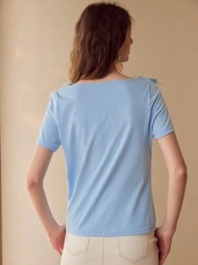 MOTF PREMIUM STEREO FLORAL SHORT SLEEVE T-SHIRT - Blue - View 6