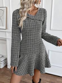 SHEIN Clasi Women A-Line Long Sleeve Dress, New Style For Autumn