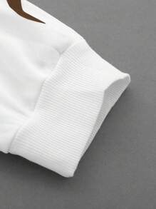 Aesthetic Post 男士复古做旧芝加哥字母图案黑白拼接连帽衫 - 彩色 - 查看 3