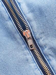 SHEIN MOD Plus Size Blue Denim Top Tight Elastic Off The Shoulder Spring And Summer Denim Tops Sweet