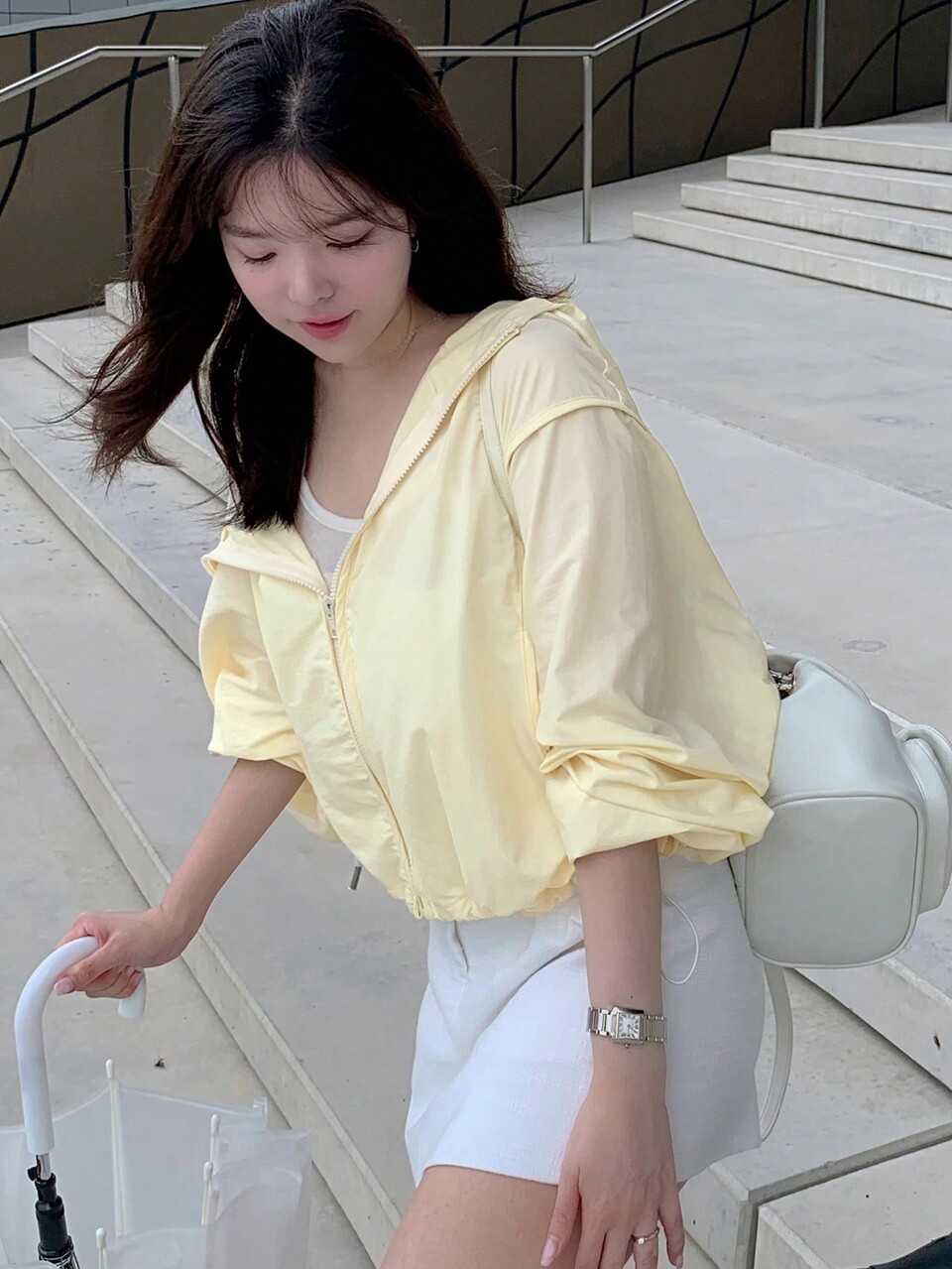 Casual Hooded Thin Short Long Sleeve Shirt For Women Fall