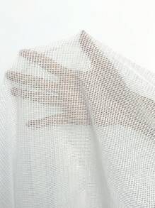 SHEIN 2 件套女士白色镂空网眼夏季海滩度假装罩衫，伊比沙岛服装 - 白色 - 查看 7