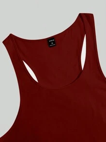 Manfinity Homme Camiseta de tirantes informal y sencilla para hombre de talla grande