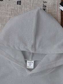 2 piezas Conjunto deportivo informal de estilo académico para niño pequeño, adecuado para otoño e invierno - Gris - Ver 5