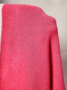 Slaydiva Plus Size Women Colorblock Trim Casual College Style Cardigan, Suitable For Valentine's Day - Multicolor - View 8