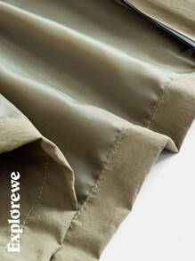 SHEIN 2pcs/Set Teenager Boy Windbreaker And Shorts, Suitable For Casual, Outdoor Sports, Spring Season